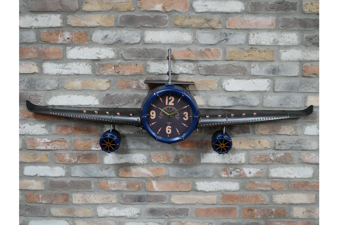 Aeroplane Wall Clock Blue / Black - back in stock - Image 3