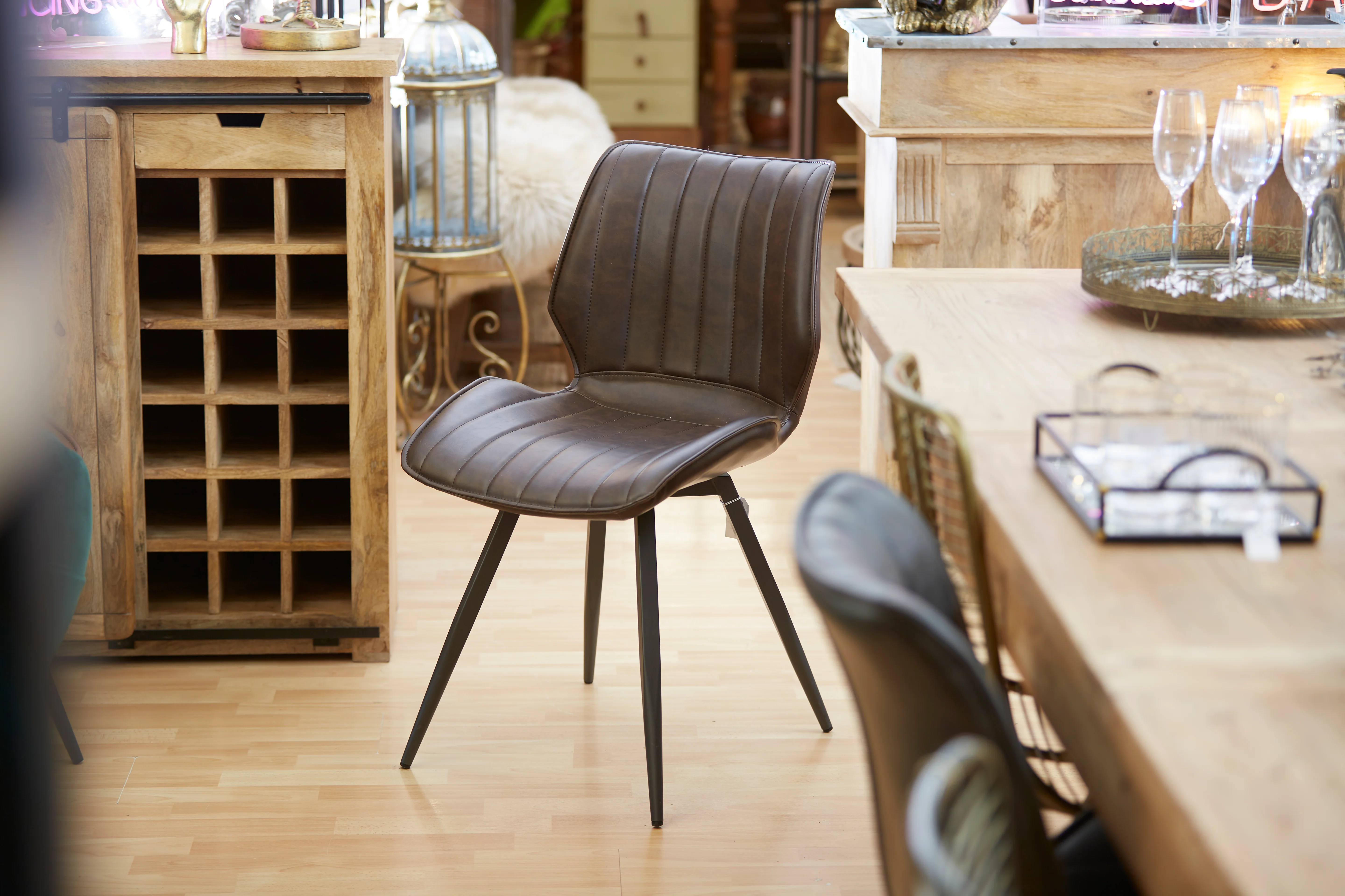 Alfa Vegan Leather Dining Chair - SET of TWO - Image 3
