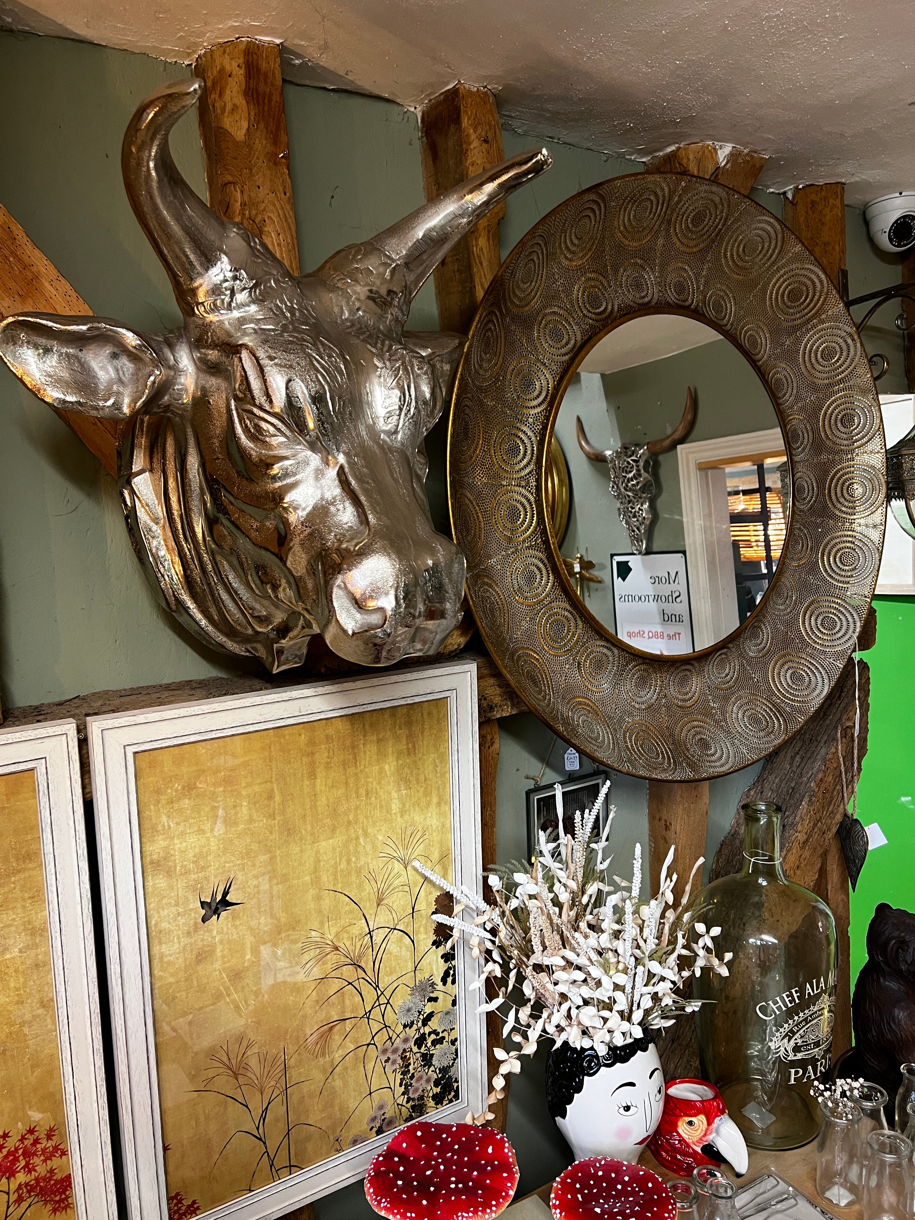 Aluminium Polished Bull Wall Head - Image 2