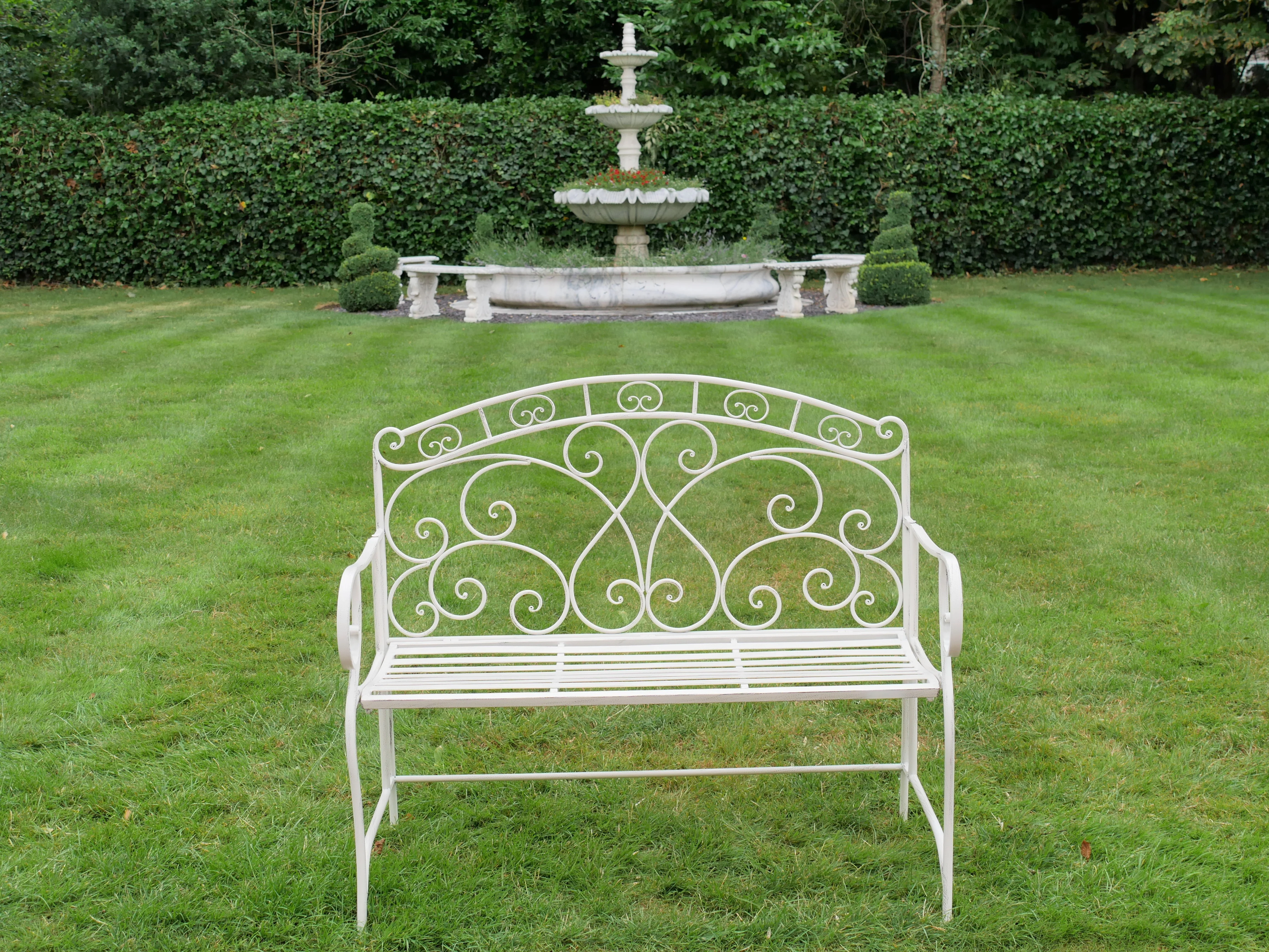 Outdoor Cream Bench