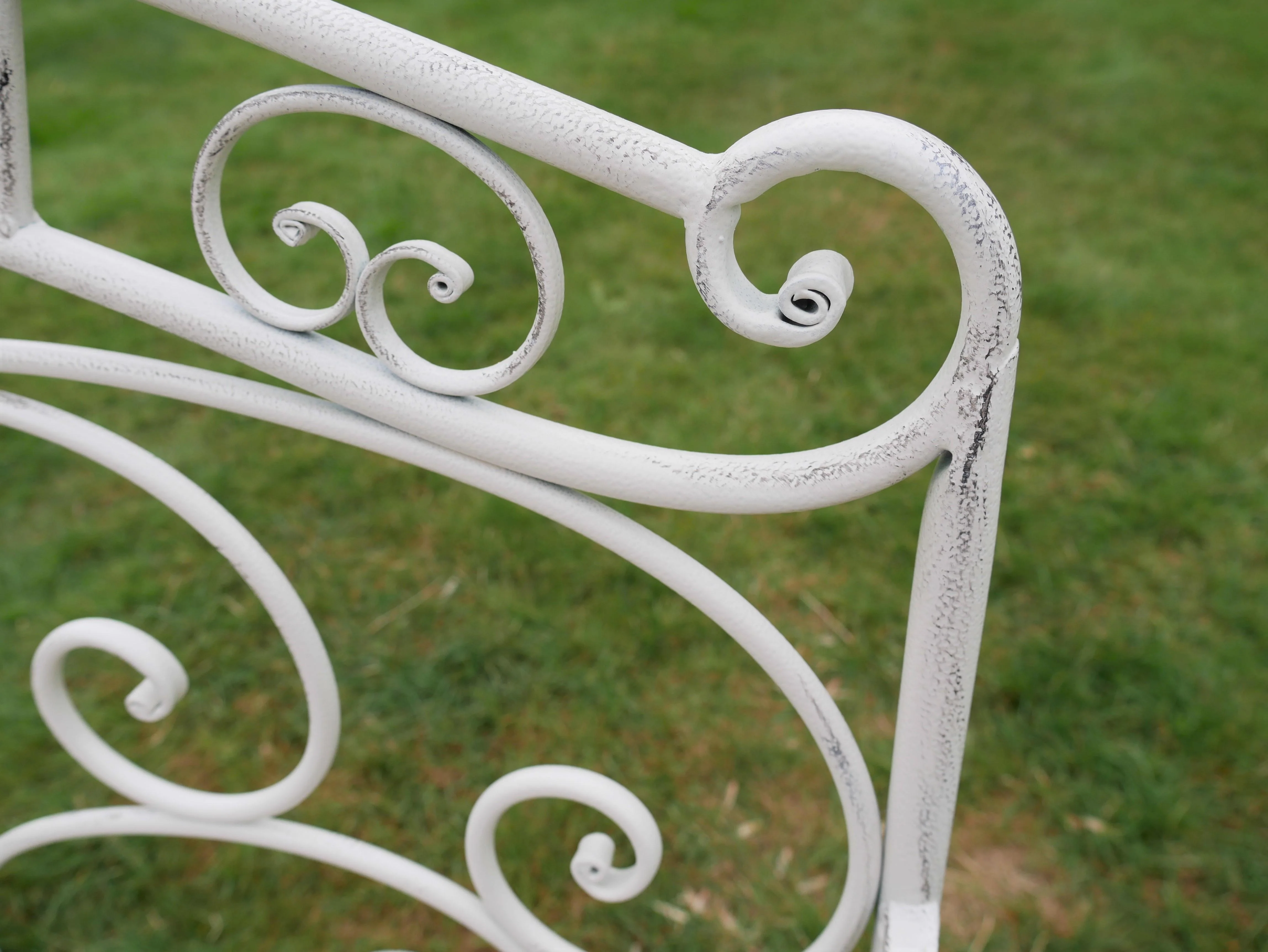 Outdoor Cream Bench - Image 4