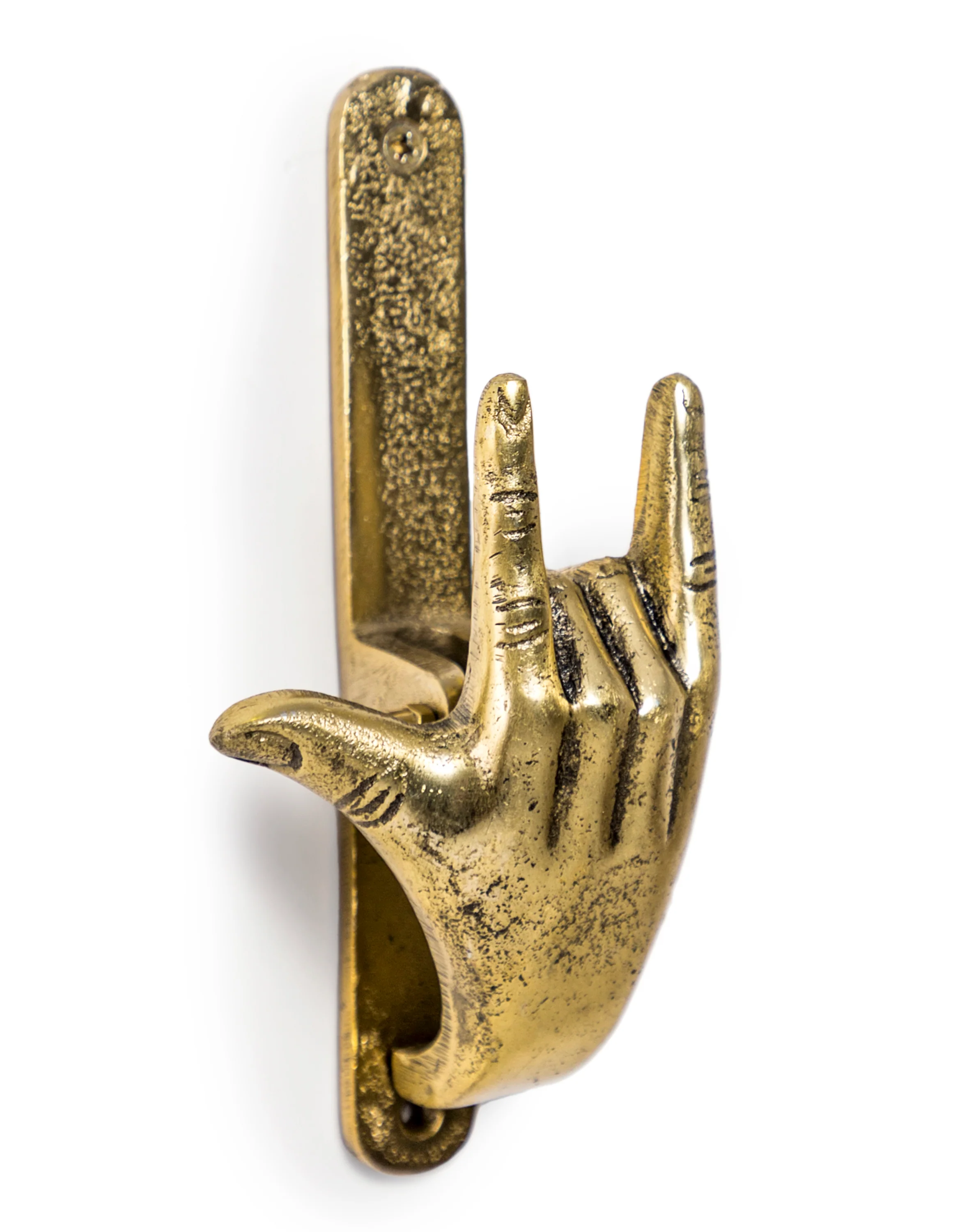 Antique Gold Rock On Hand Door Knocker SALE