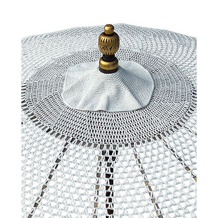 Bali White Macrame Sun Parasol - Image 6