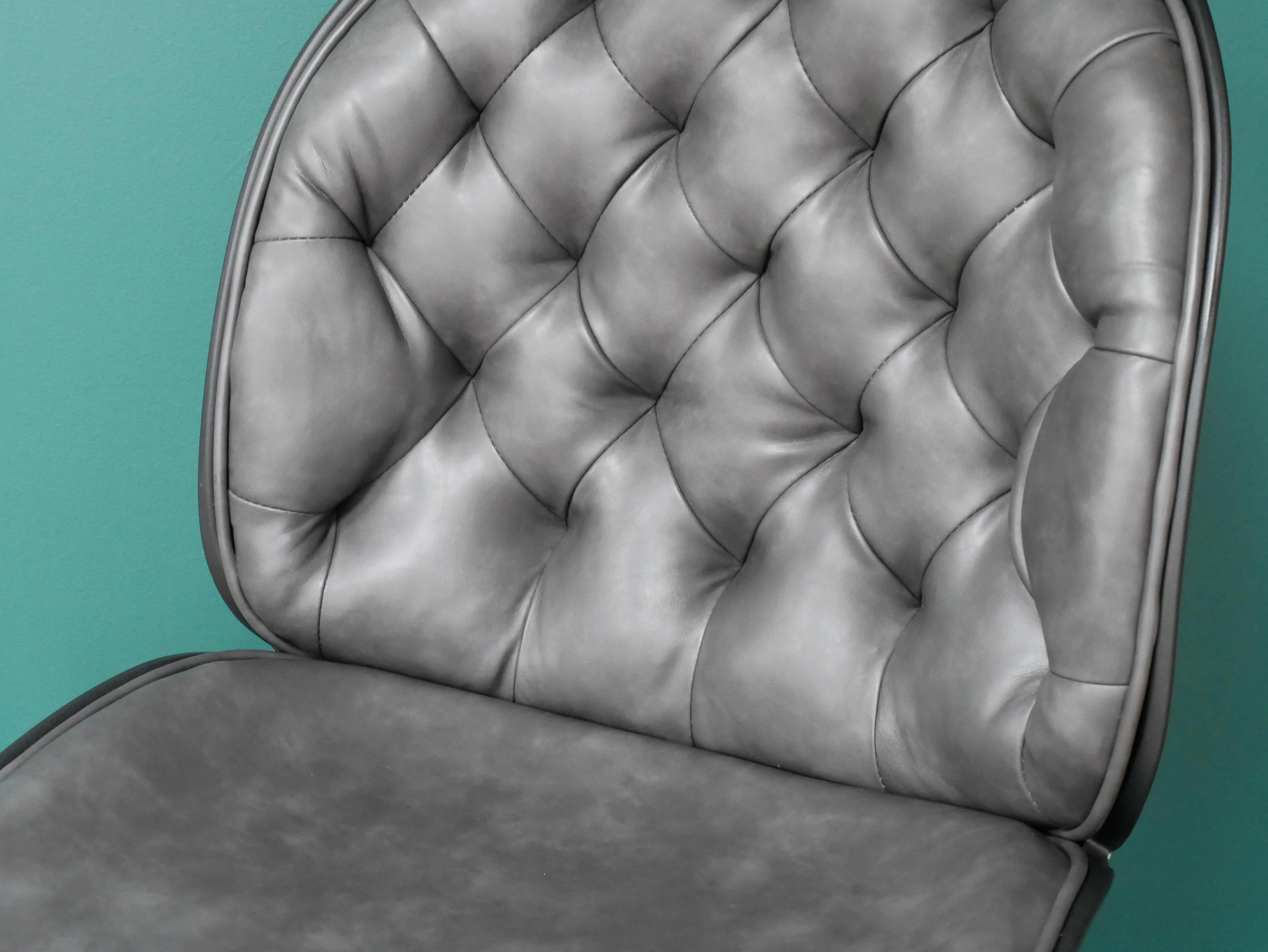 Bar Stool Grey Padded - Image 5