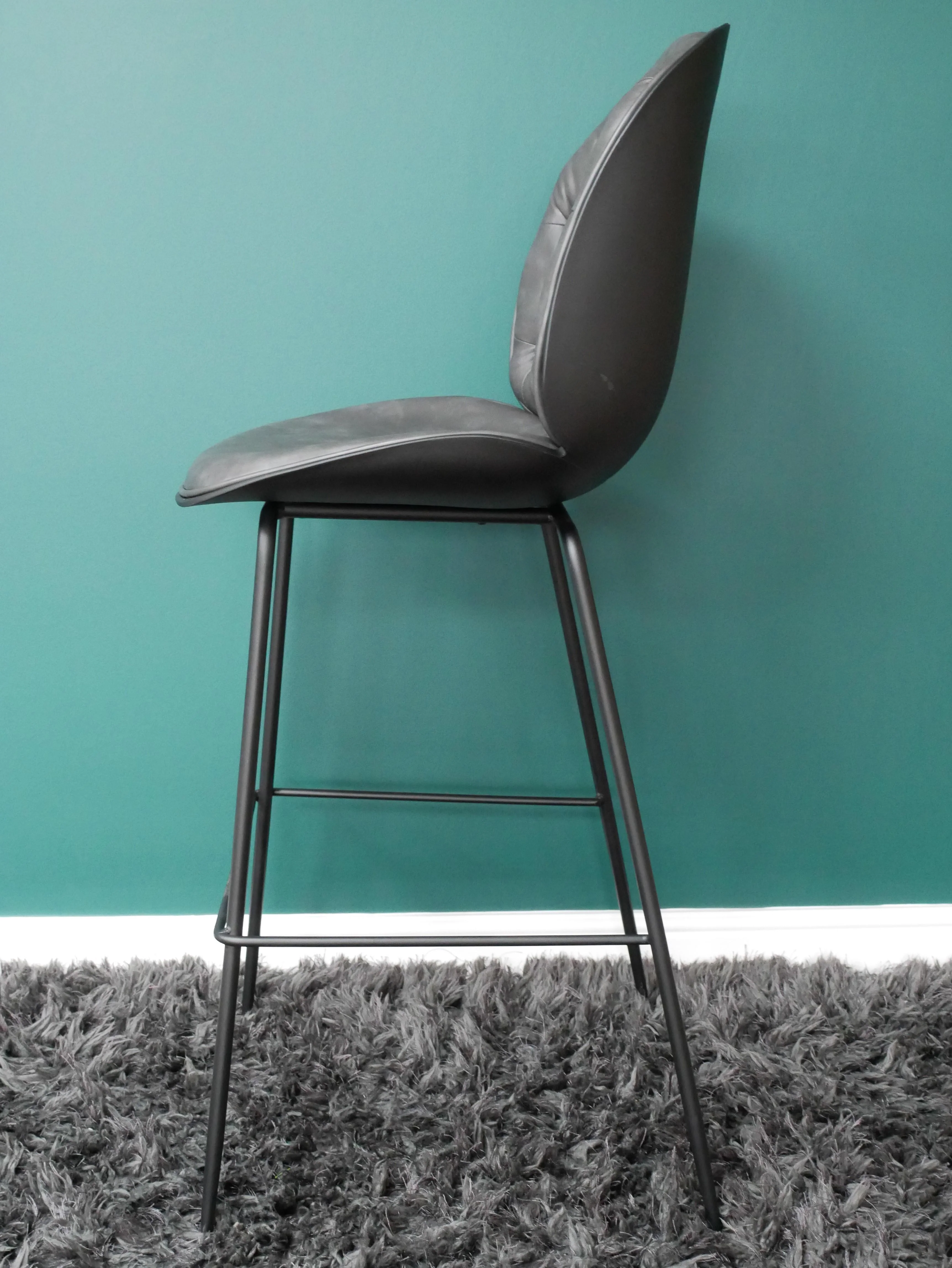 Bar Stool Grey Padded - Image 6