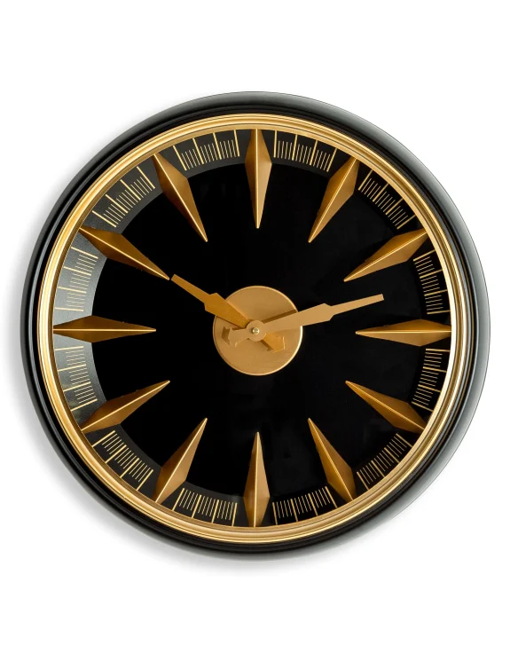 Black & Gold California Wall Clock