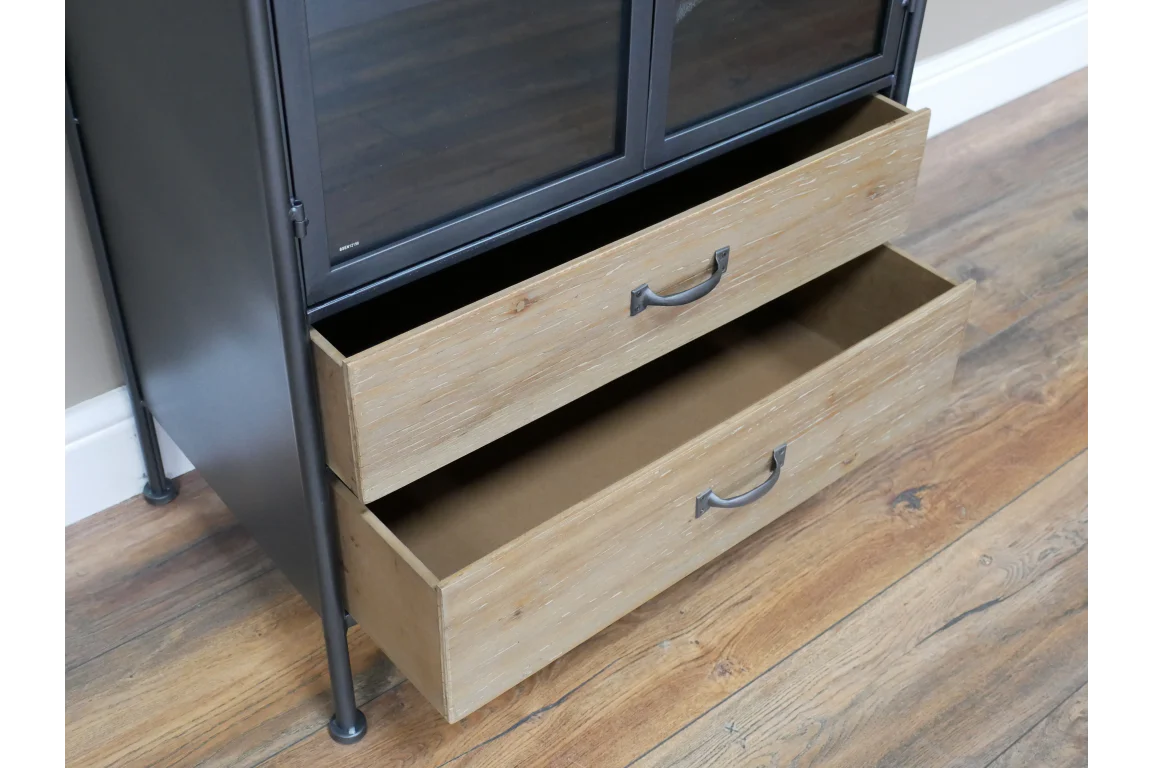 Black Industrial Wine Cabinet - Image 3