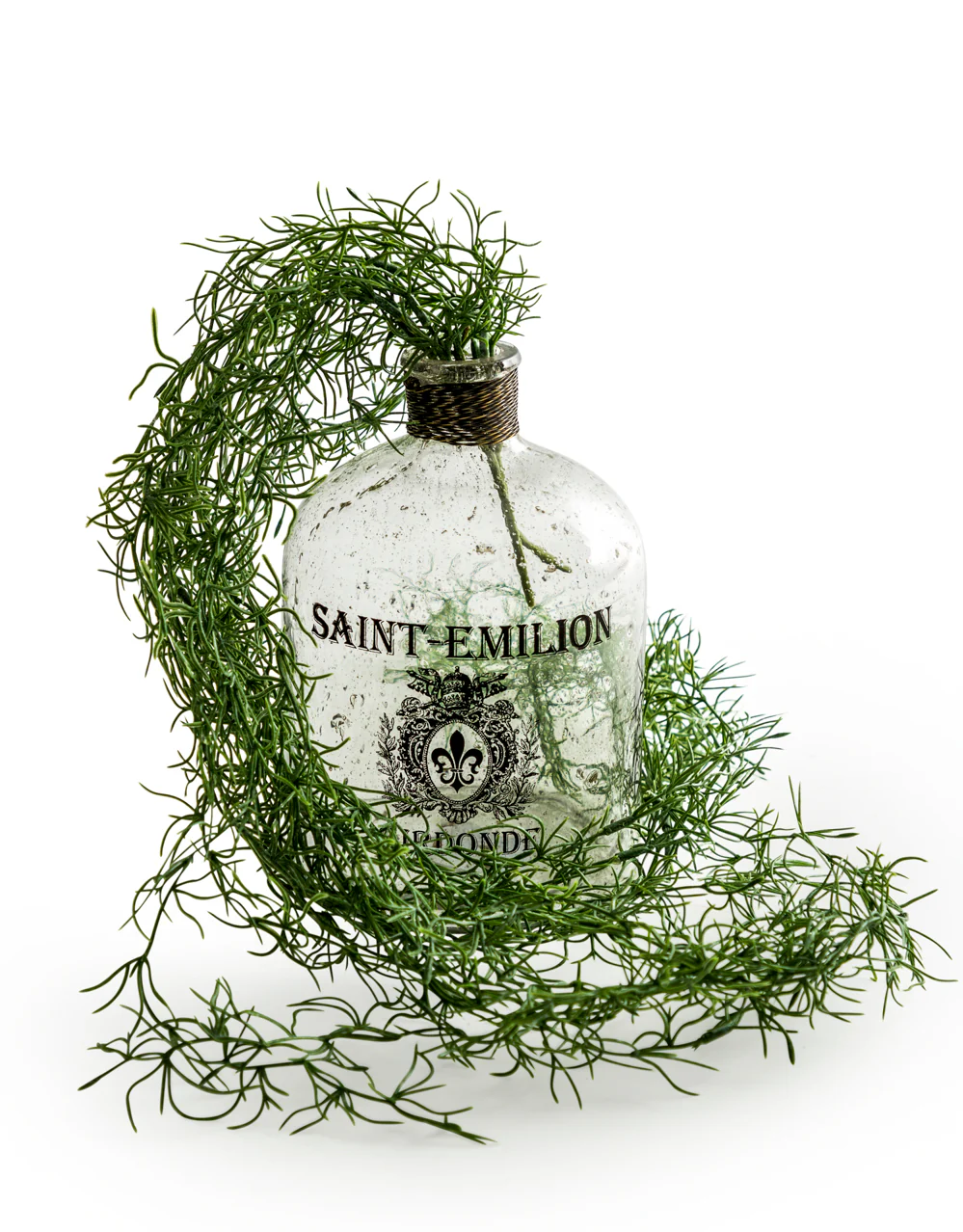 Bubbled Glass "Saint Emilion" Bottle / Vase - Image 2