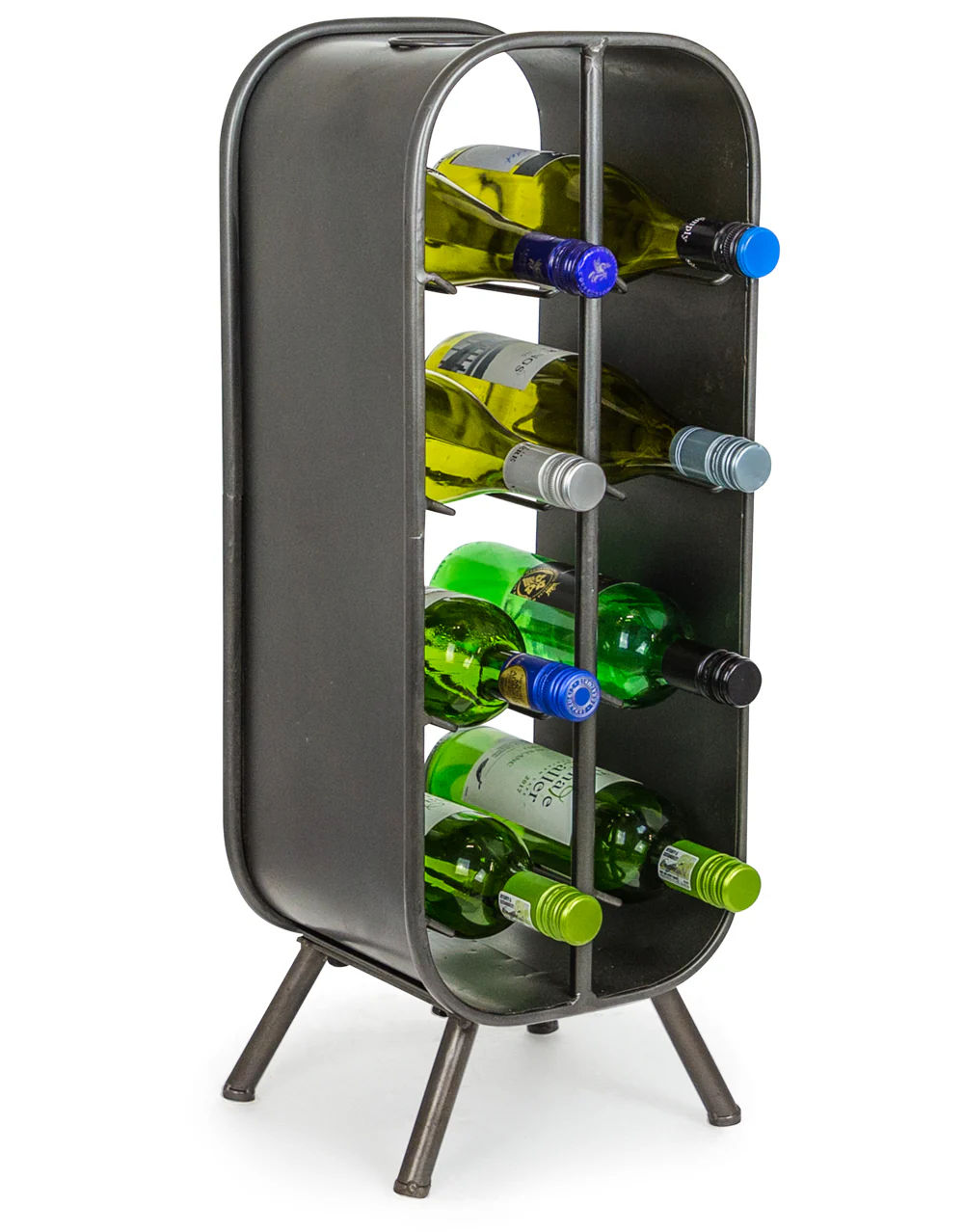 Camden Metal Industrial Small 8 Bottle Wine Rack - Image 2