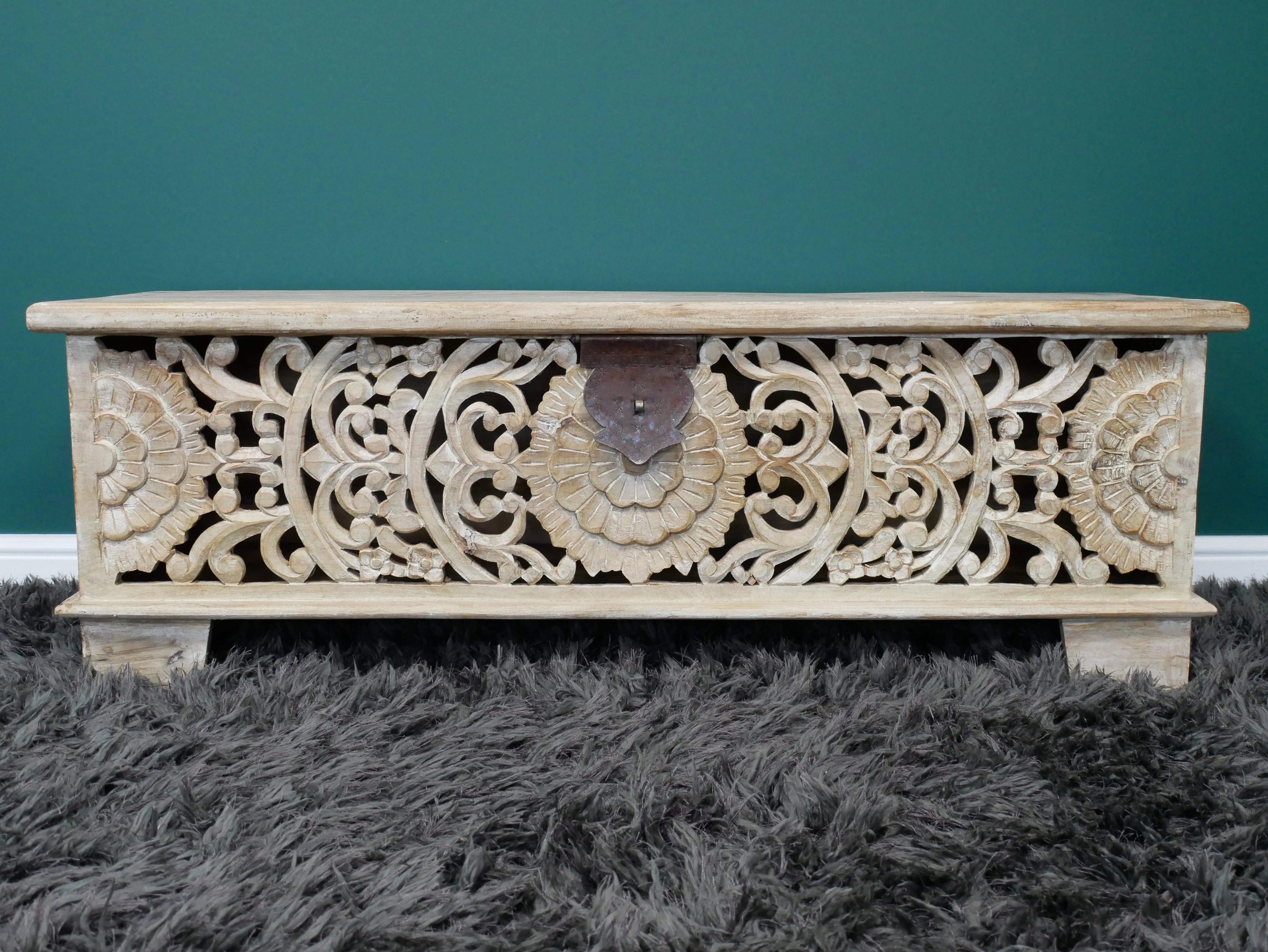 Carved Storage Bench - Image 3