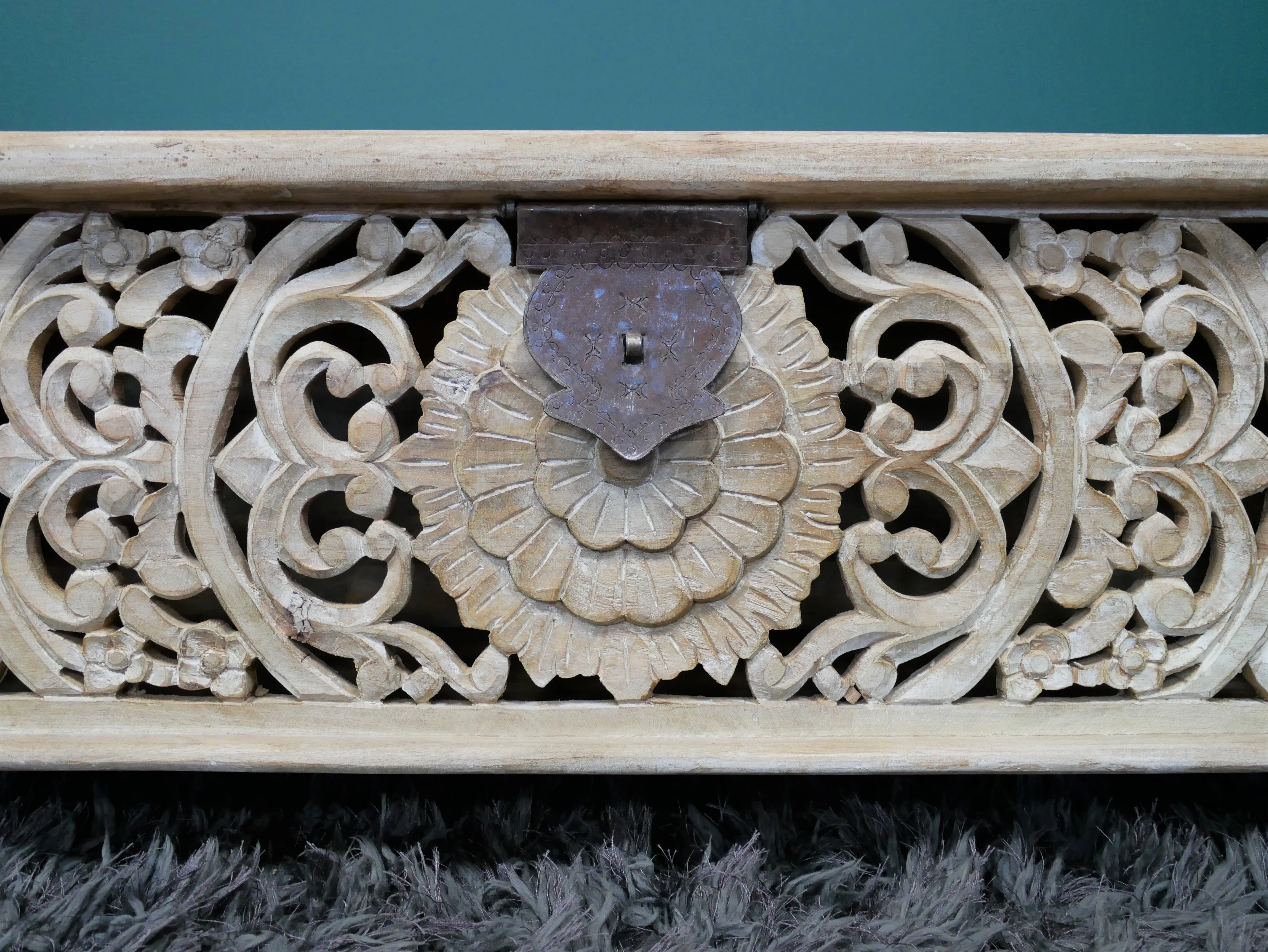 Carved Storage Bench - Image 5