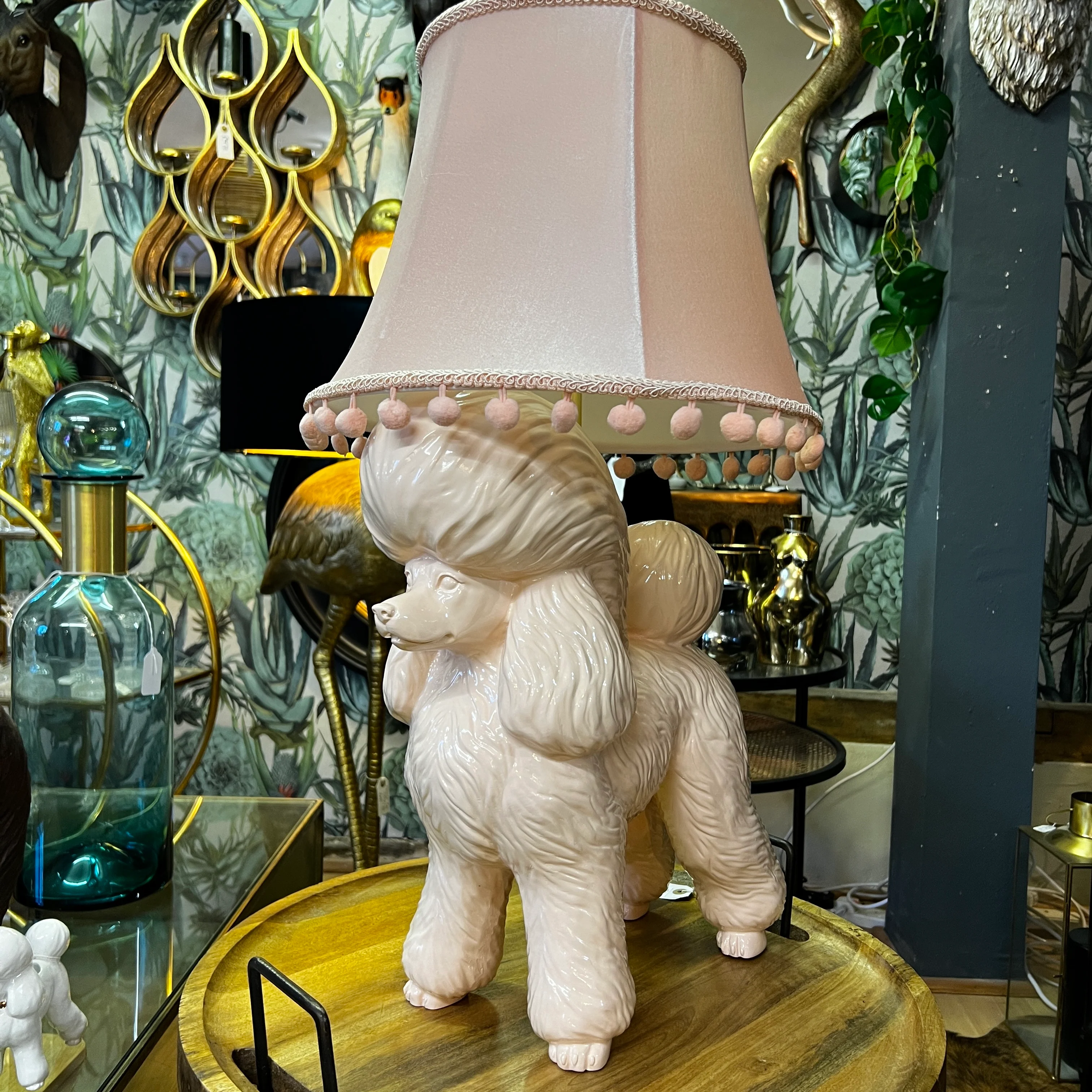 Pink Poodle Table Lamp