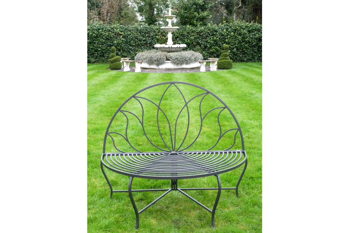 Dark Grey Outdoor Bench