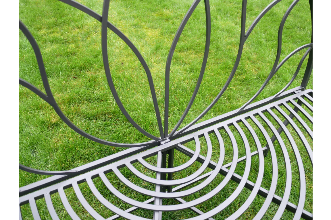 Dark Grey Outdoor Bench - Image 2