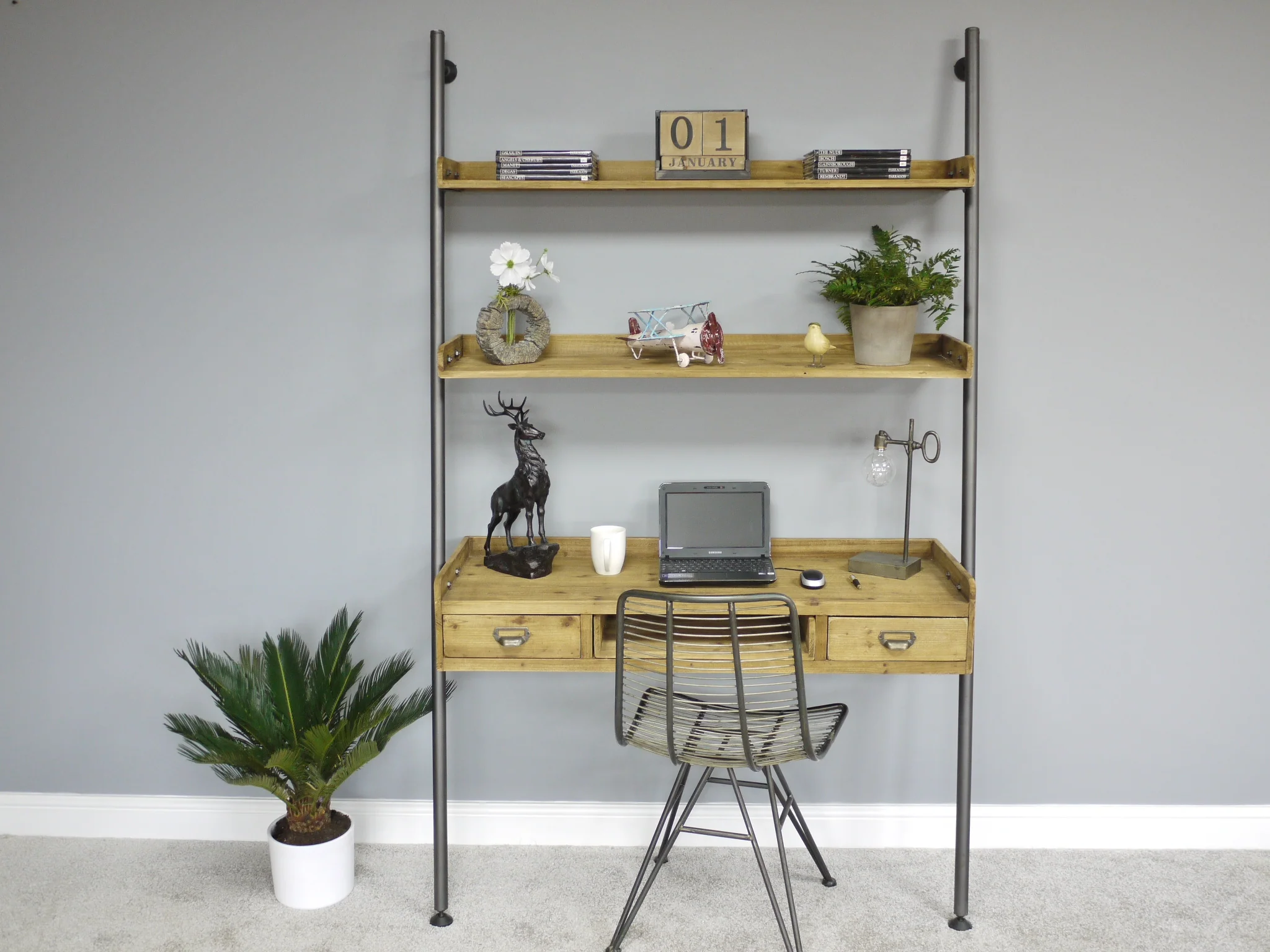 Desk With Shelves - Back In Stock