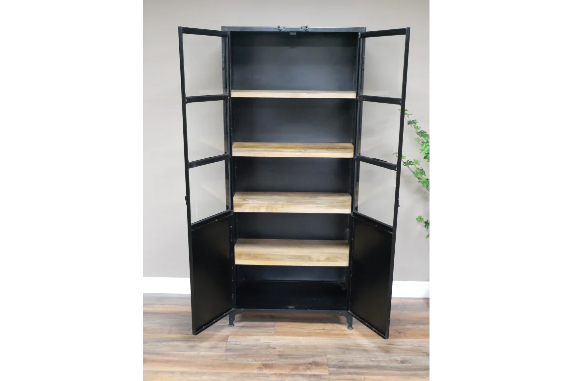 Display Cabinet Glass & Metal Tall - Image 2