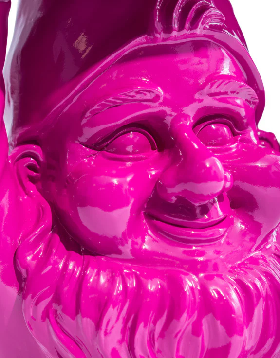 Electric Pink Gnome "Trunk Slice" Side Table - Image 2