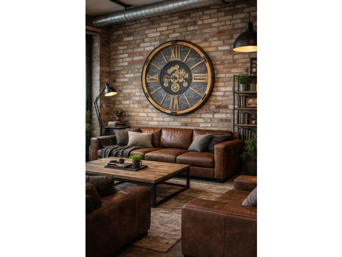 Extra Large Moving Cogs Clock
