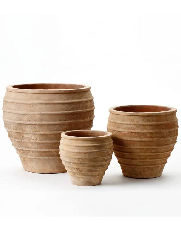 Firenze Set of 3 Terracotta Pots - Largest 55cm Diameter