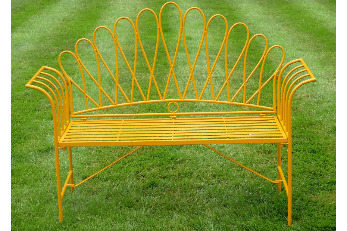 Garden Bench - Yellow. Back In stock