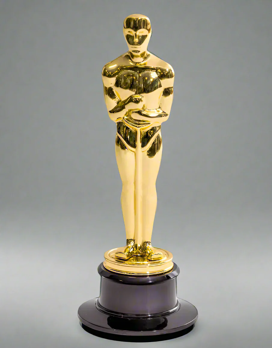 Polished Gold Metal Award Oscar Style Statue - Image 2