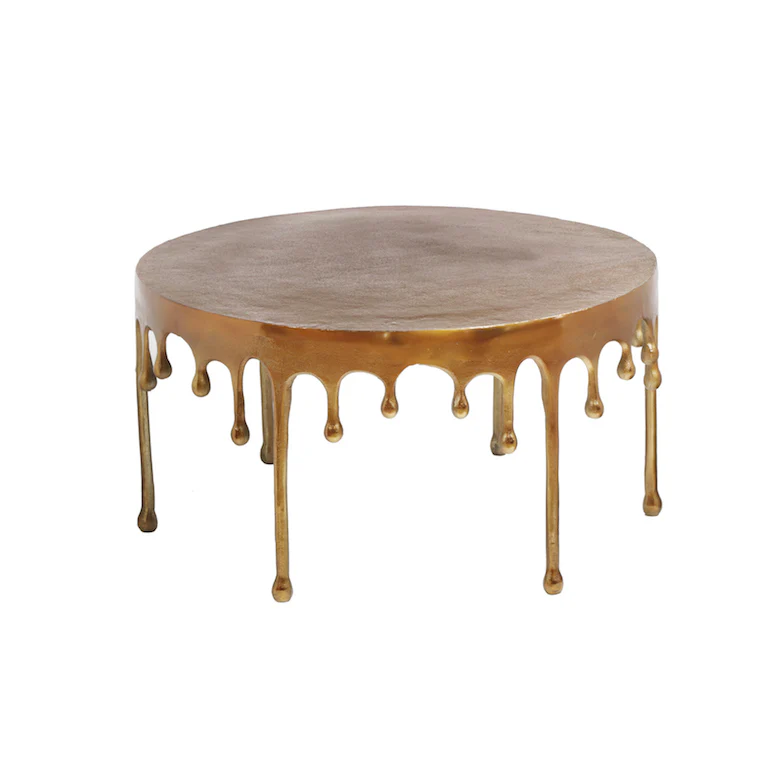 Gold Drip Aluminium Coffee Table