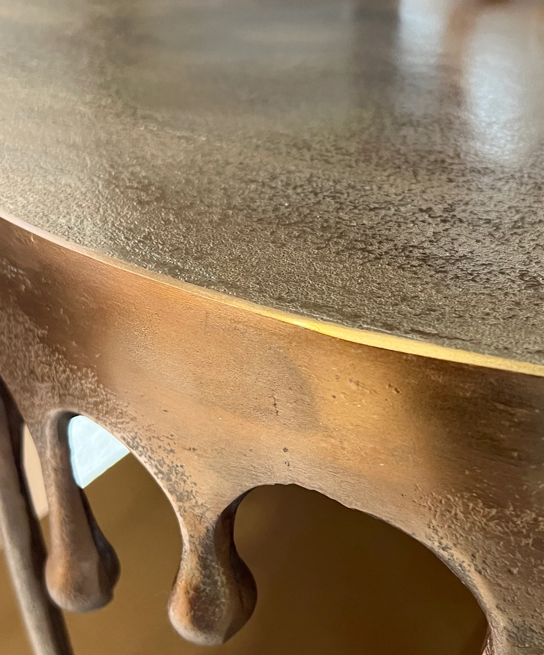 Gold Drip Aluminium Coffee Table - Image 3