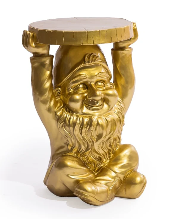 Gold Gnome "Trunk Slice" Side Table