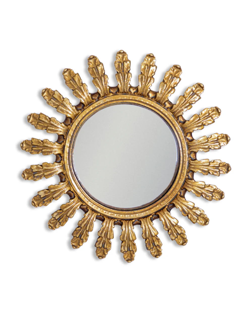 Ornate Antiqued Framed Convex Mirror - Image 2