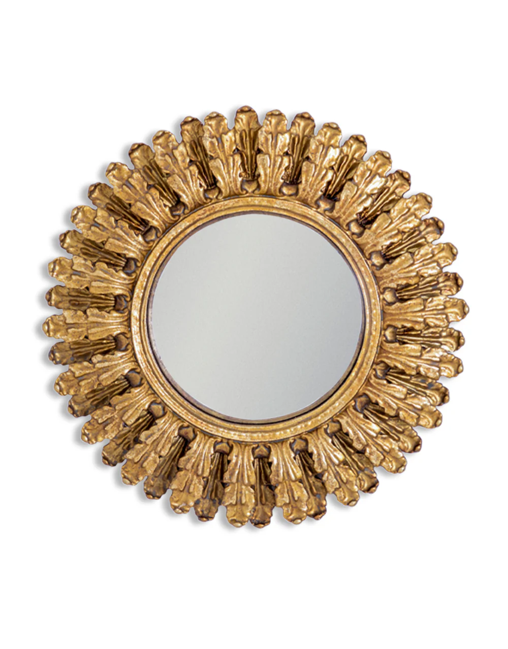 Ornate Gold Framed Small Convex Mirror - Image 2