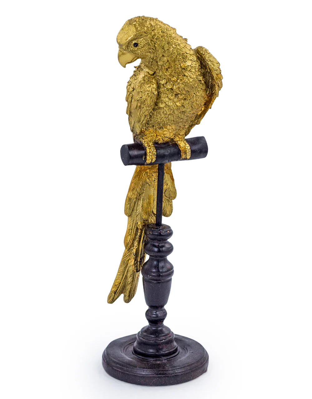 Gold Parrot on Perch Figure - Image 2