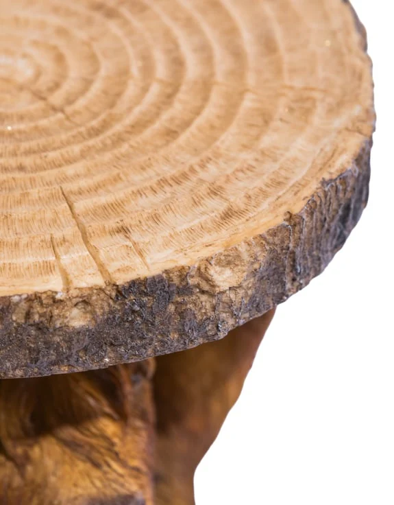 Highland Cow "Trunk Slice" Side Table - Image 2