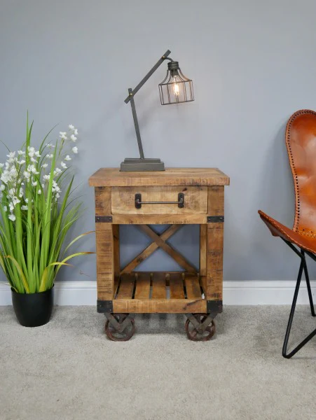 Industrial Bedside Cabinet - Image 3