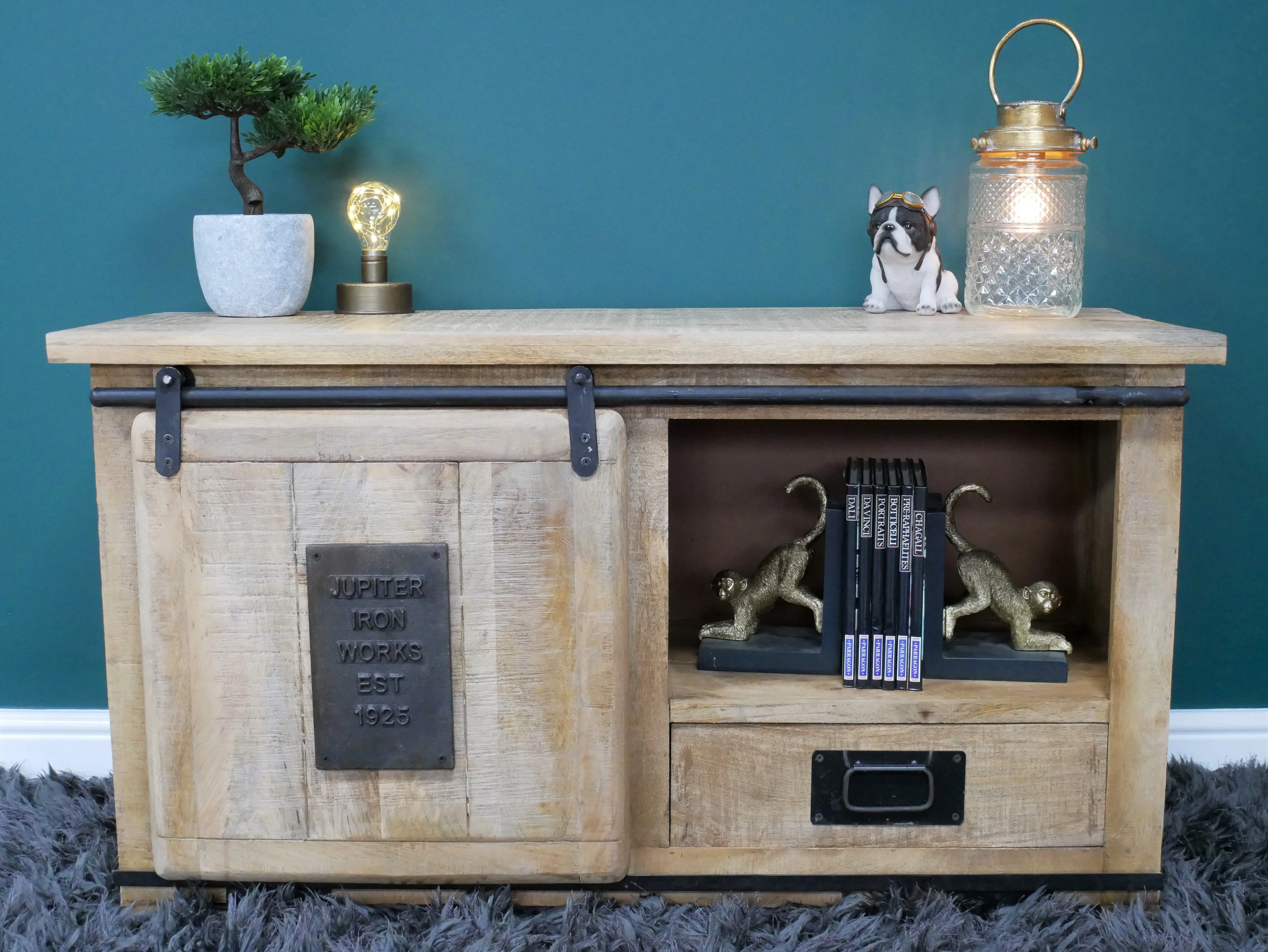 Industrial TV Cabinet Sliding Door