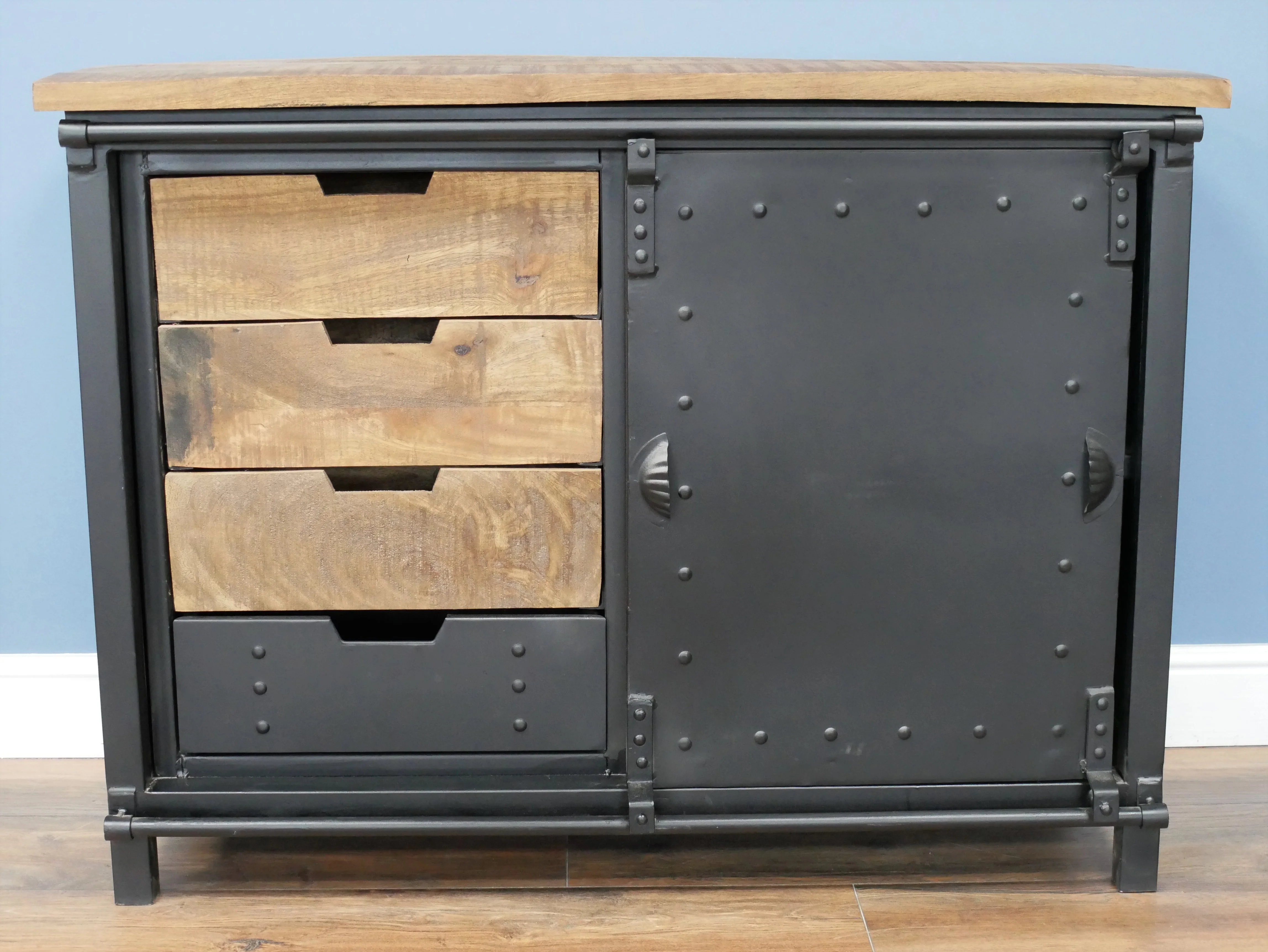 Industrial Cabinet sliding Door Metal - Back In stock