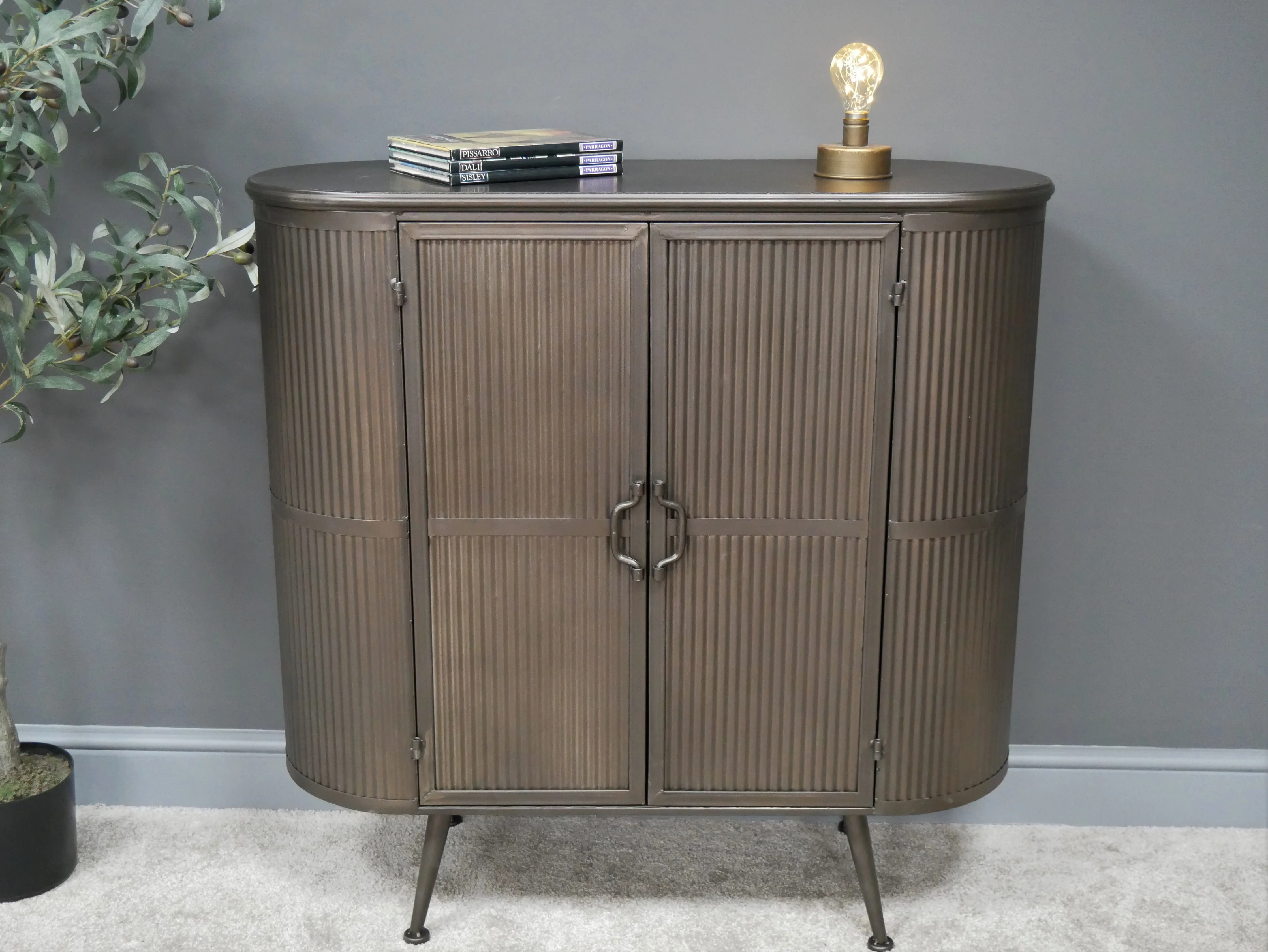 Industrial Cabinet curved - Back In Stock
