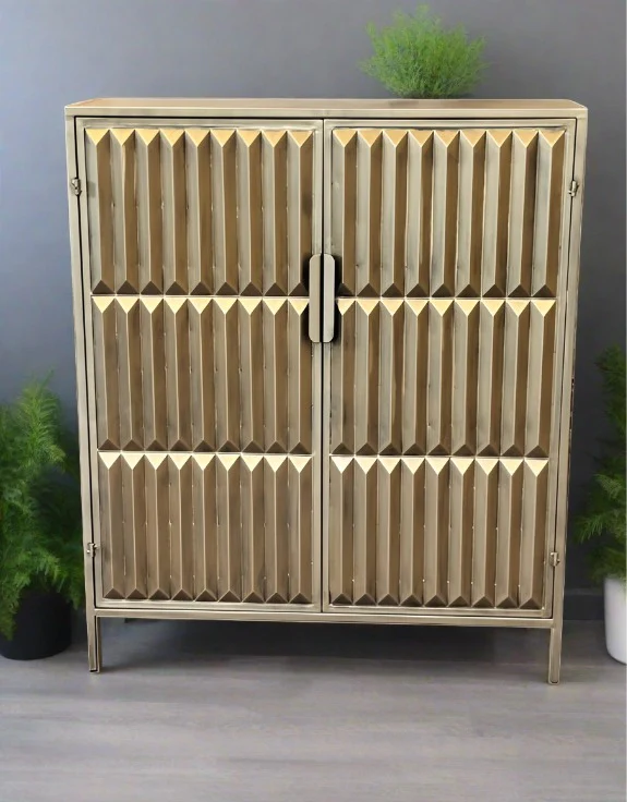 Industrial Cabinet Fitzgerald Gold 2 door - Image 2