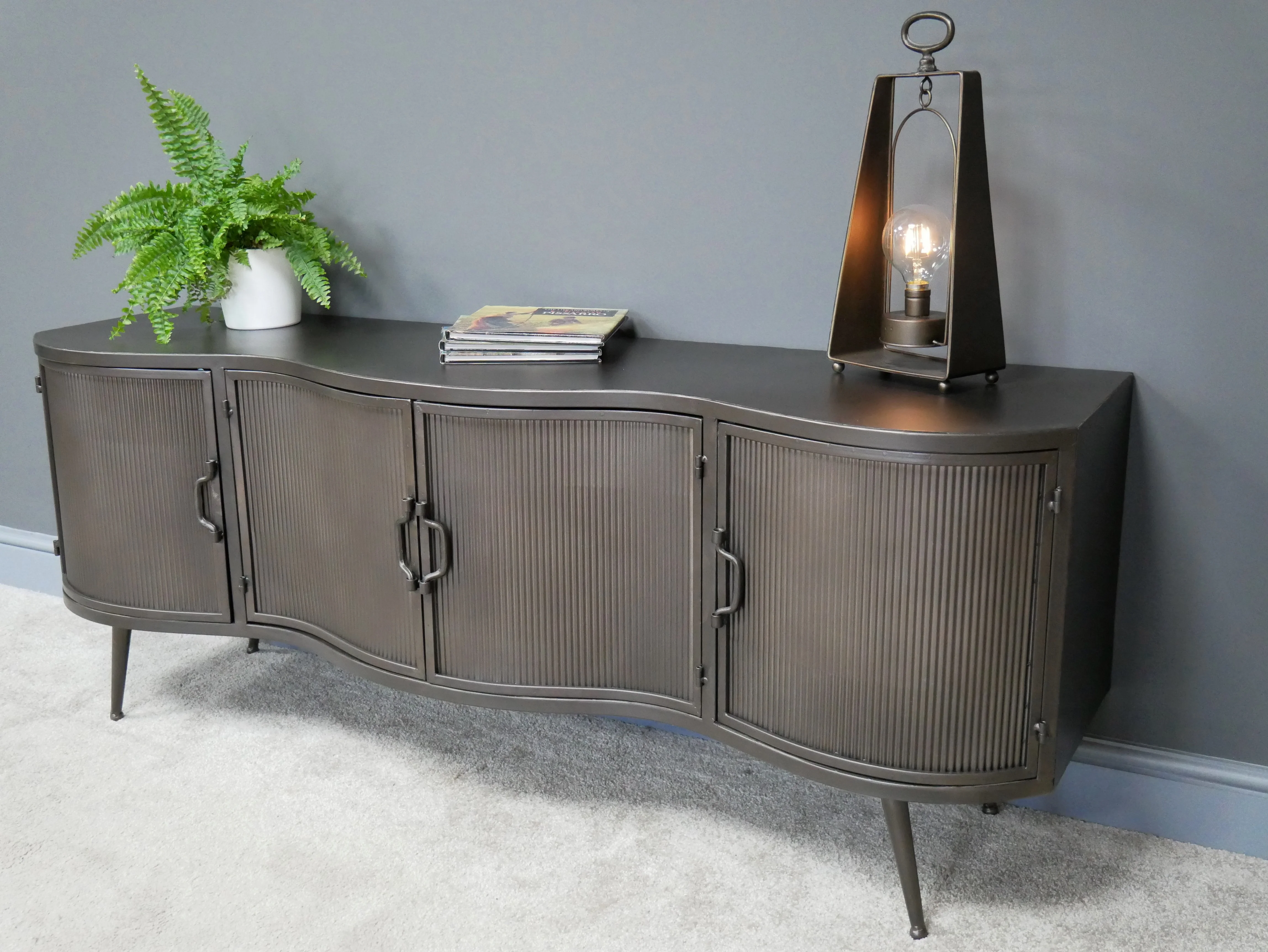 Industrial Curve TV Cabinet - Image 3