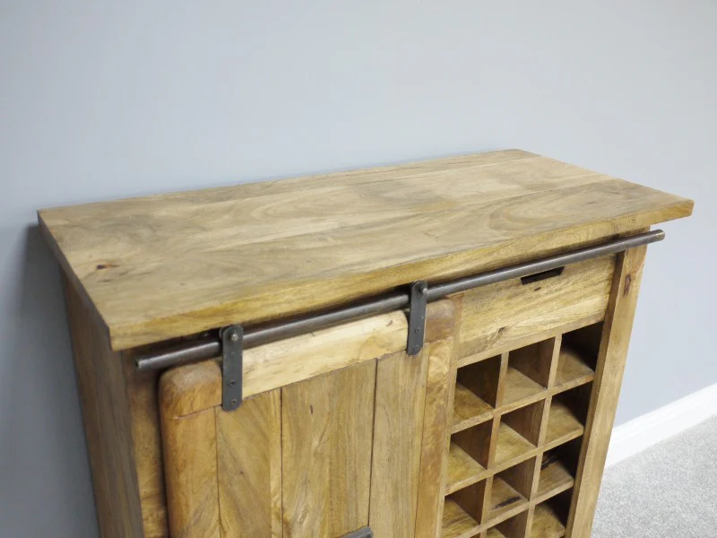 Industrial Wine Cabinet with Sliding Door - Image 8