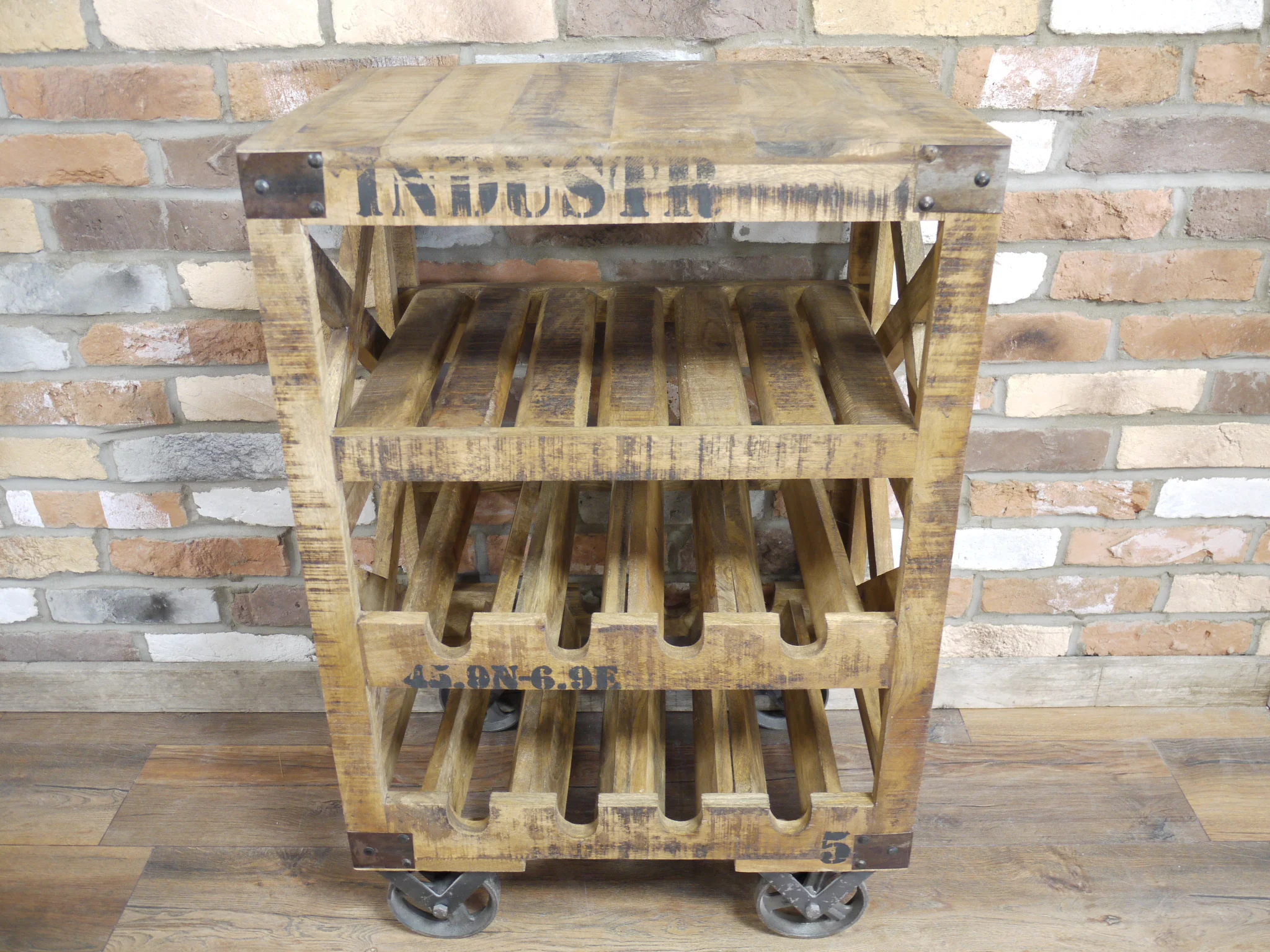 Industrial Wine Trolley - Image 2