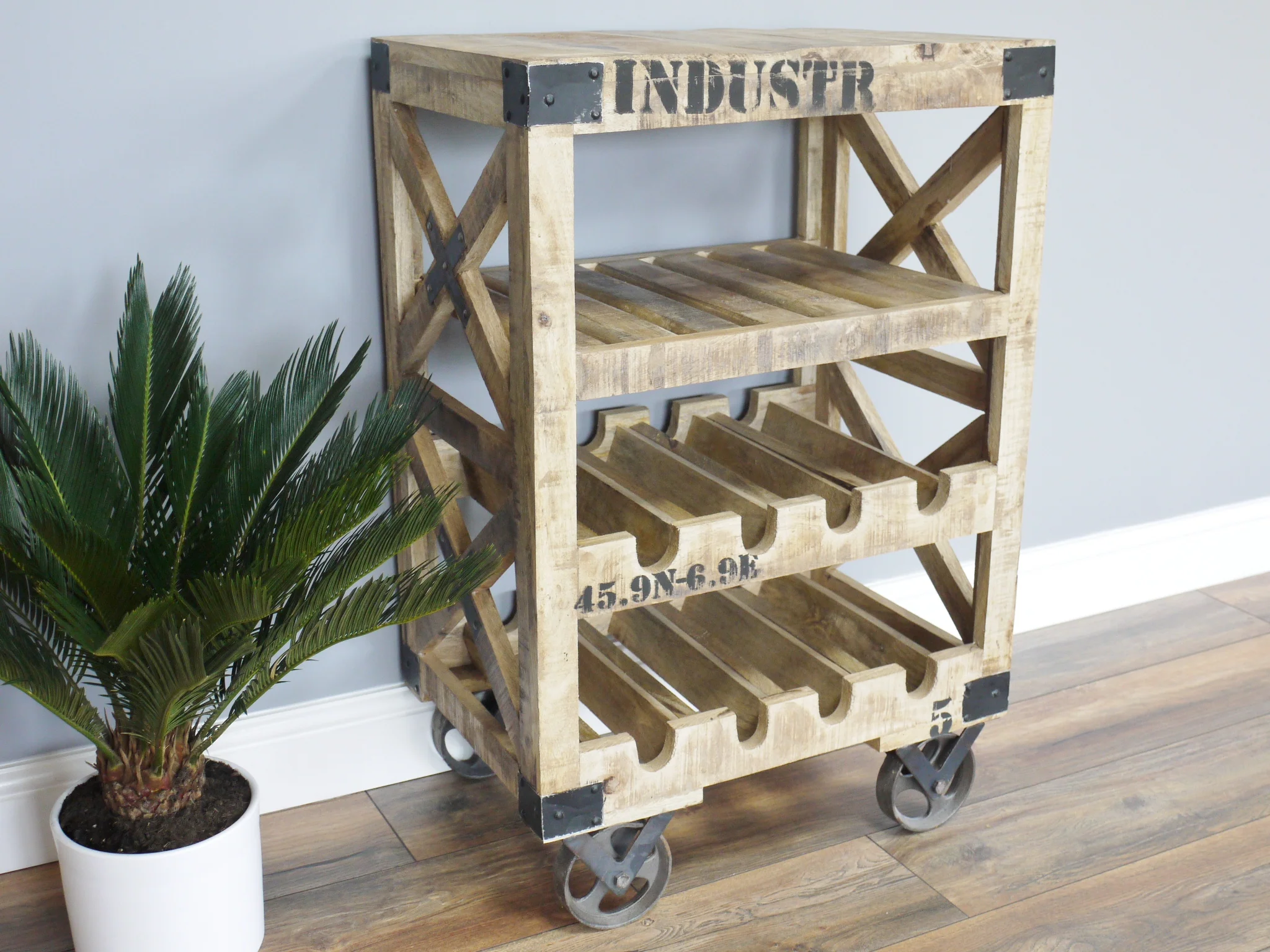 Industrial Wine Trolley - Image 6