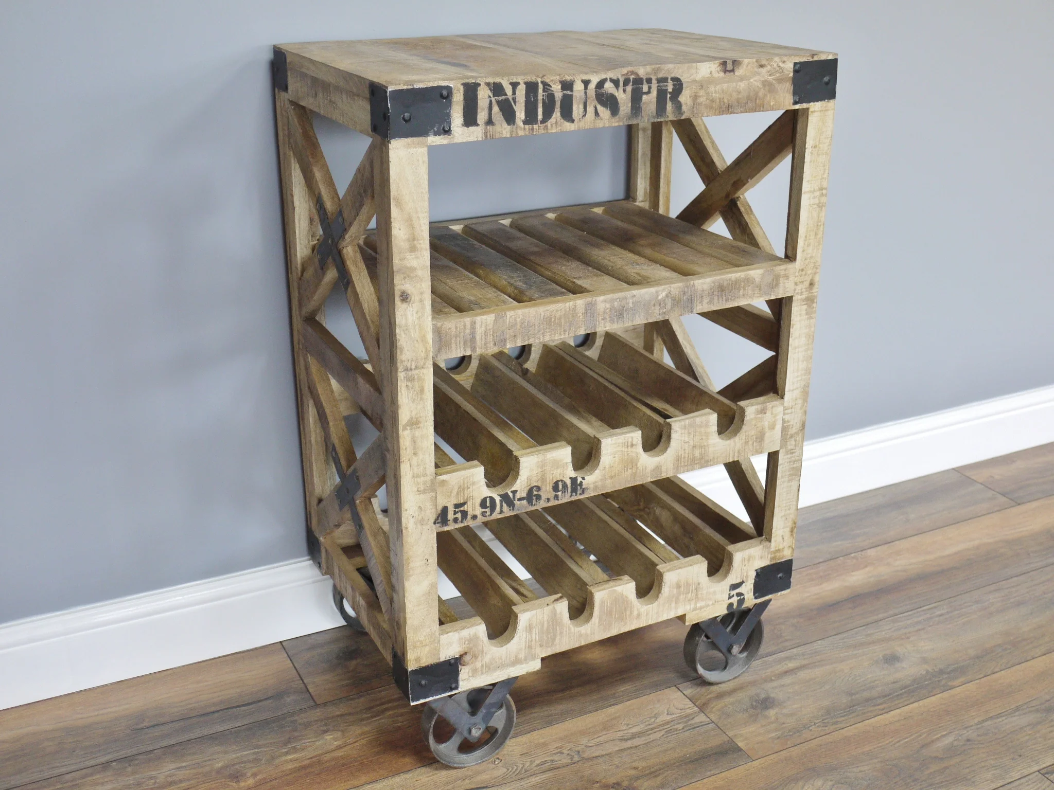 Industrial Wine Trolley - Image 7
