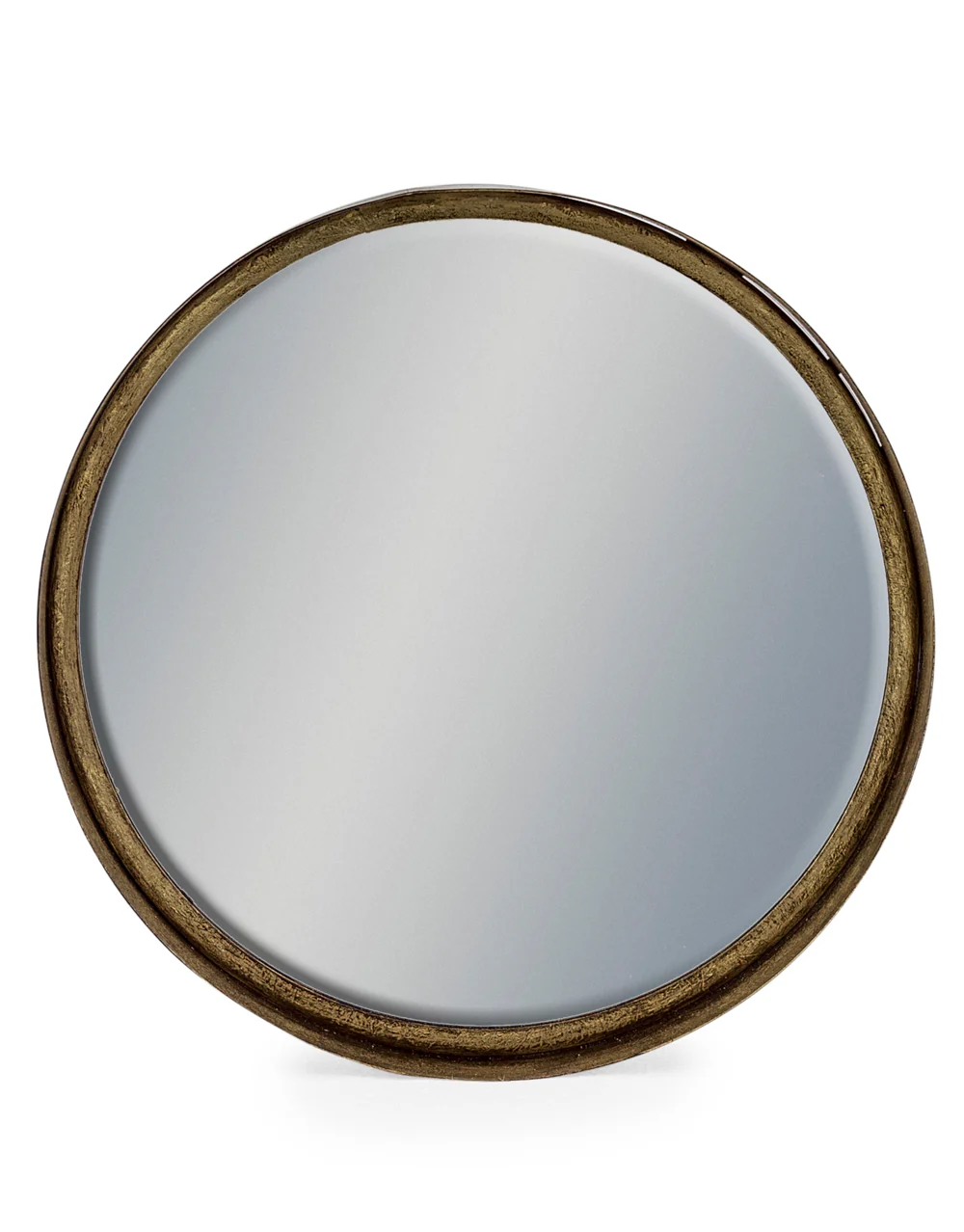 Large Black and Bronze Deep Framed Cylinder Mirror - SALE