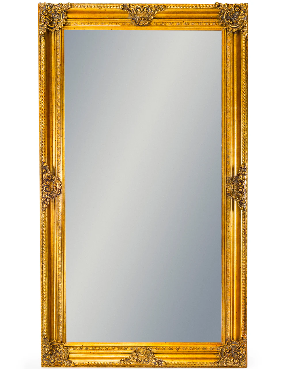 Large Gold Rectangular Classic Mirror