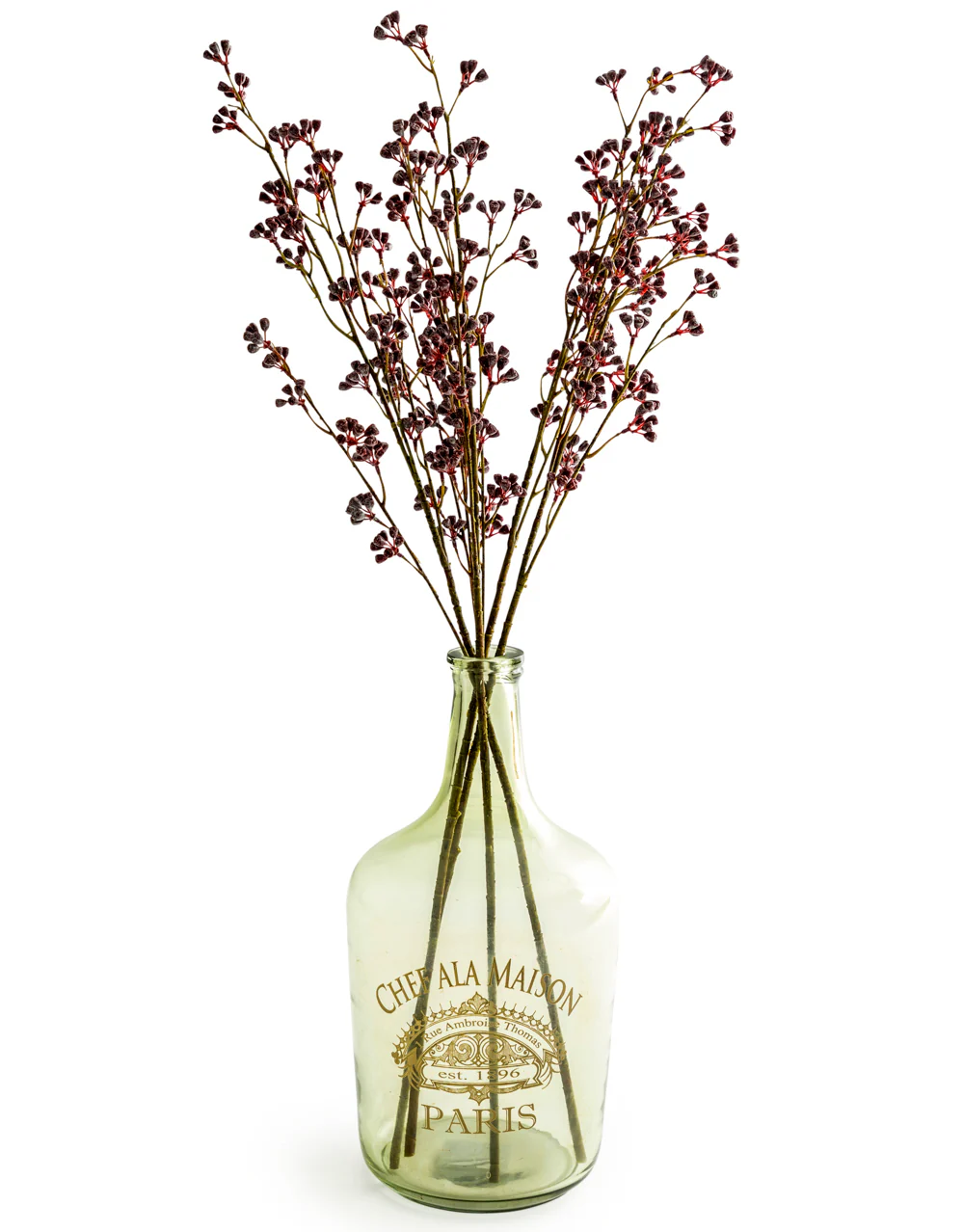 Large Green Glass Bottle / Vase - Image 2