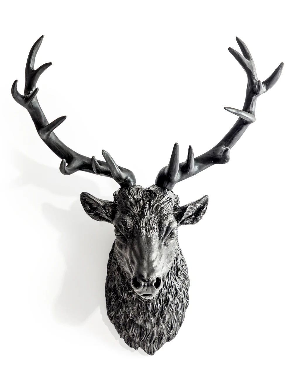 Large Matt Black Stag Wall Head - Available June - Image 2