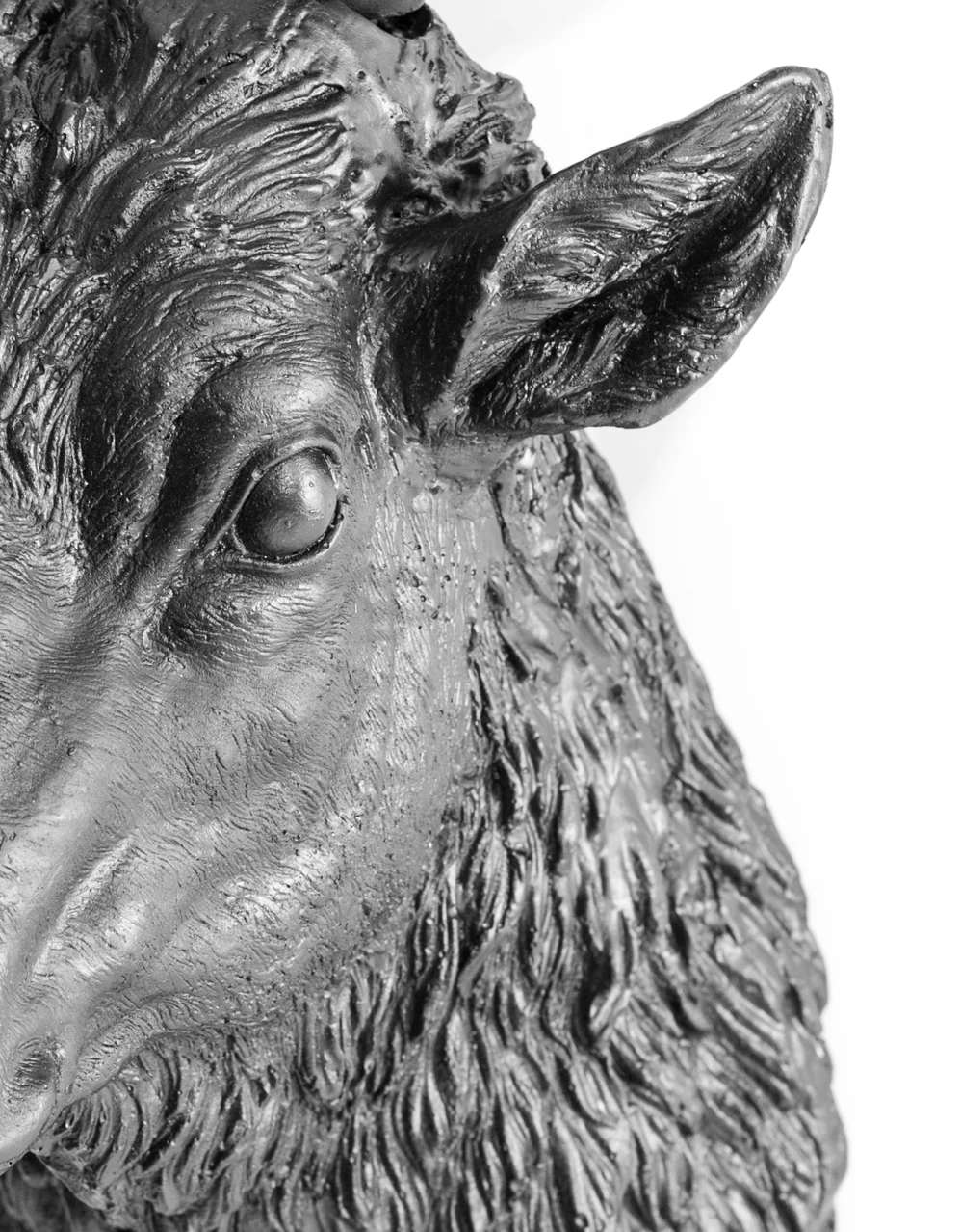 Large Matt Black Stag Wall Head - Available June - Image 3