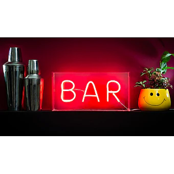 LED Neon Acrylic Light Box - BAR