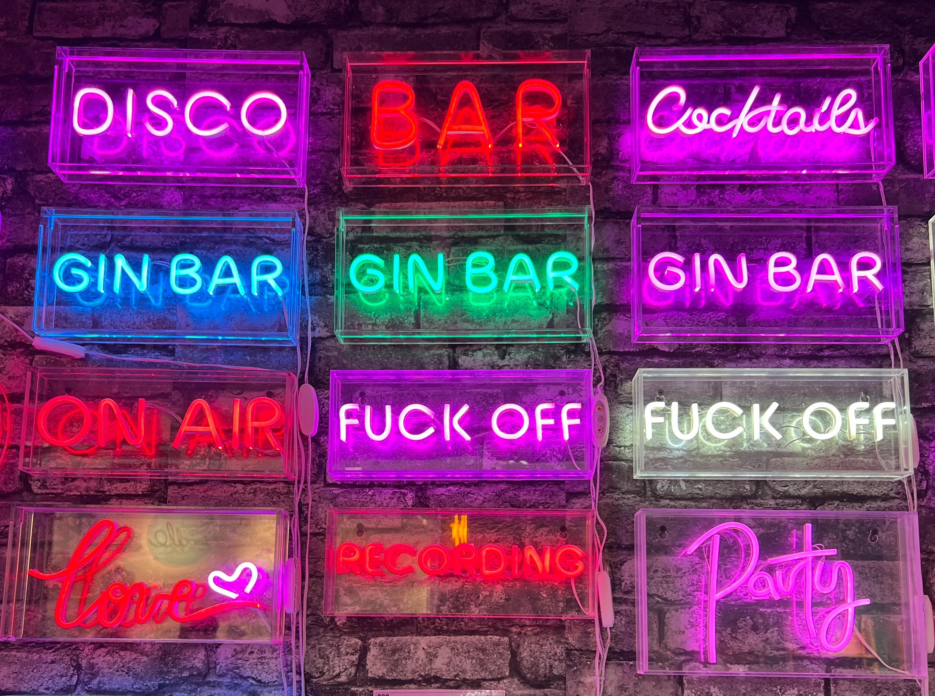 LED Neon Acrylic Light Box - BAR - Image 3
