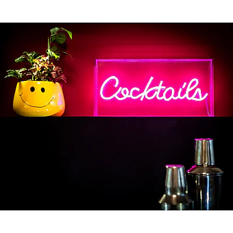 LED Neon Acrylic Light Box - Cocktails - Image 2